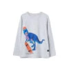Joules Grey Finlay Long Sleeve Screenprint T-Shirt -Joules Shop unnamed file 1086