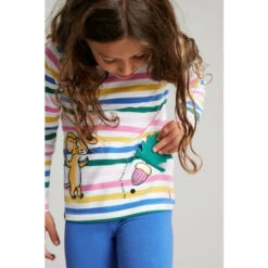 Joules Yellow Gruffalo Chomp Long Sleeve Interactive Applique Artwork T-Shirt -Joules Shop unnamed file 1095