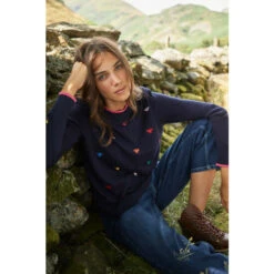 Joules Blue Mariella Intarsia Jumper