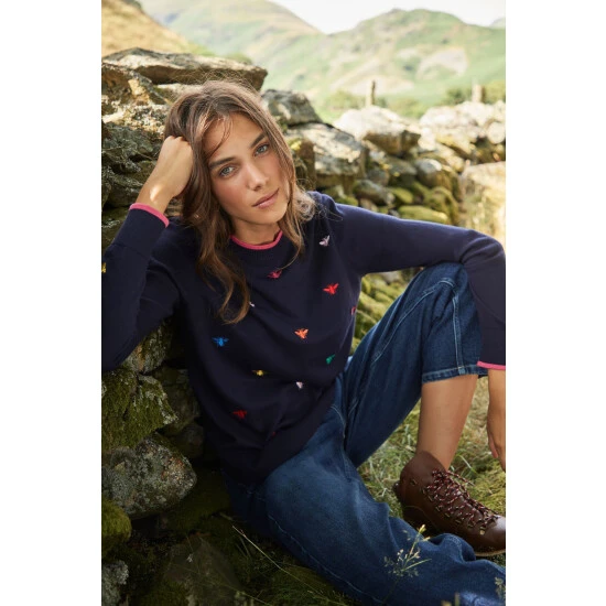 Joules Blue Mariella Intarsia Jumper 3 Joules Blue Mariella Intarsia Jumper