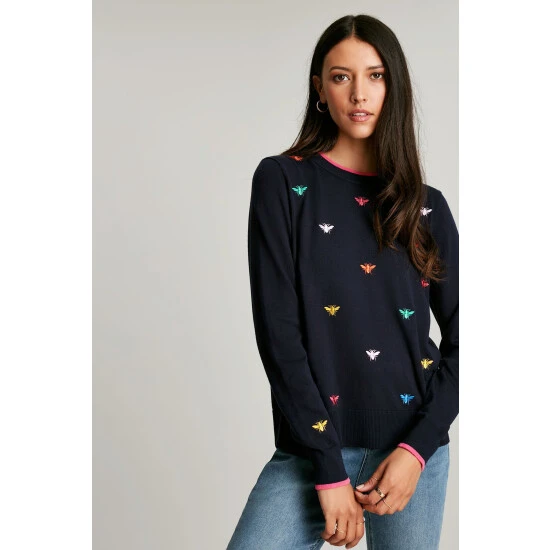Joules Blue Mariella Intarsia Jumper 6 Joules Blue Mariella Intarsia Jumper - Image 4