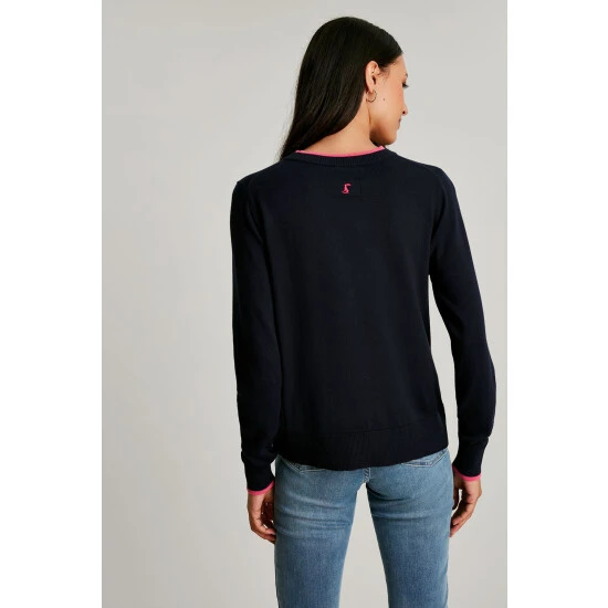 Joules Blue Mariella Intarsia Jumper 7 Joules Blue Mariella Intarsia Jumper - Image 5