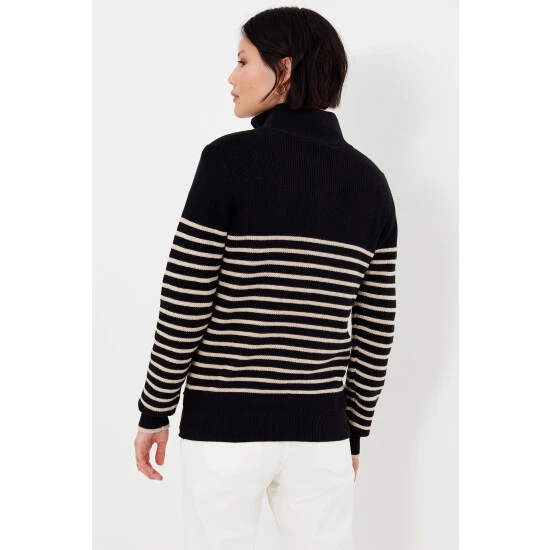 Joules Black Portmore Quarter-Zip Jumper 4 Joules Black Portmore Quarter-Zip Jumper - Image 2