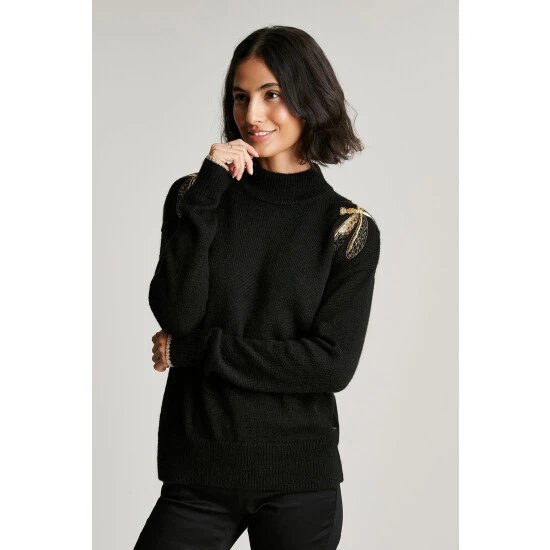 Joules Elise Embellished Luxe Black Jumper 3 Joules Elise Embellished Luxe Black Jumper