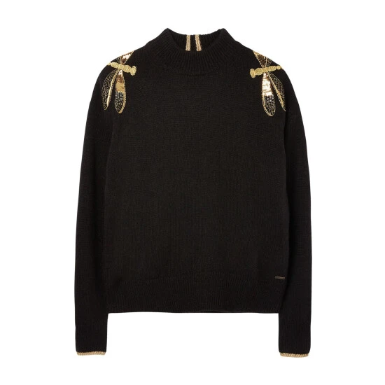 Joules Elise Embellished Luxe Black Jumper 8 Joules Elise Embellished Luxe Black Jumper - Image 6