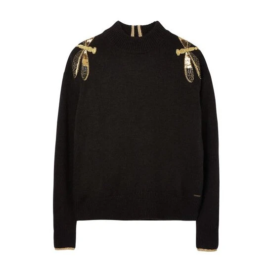 Joules Elise Embellished Luxe Black Jumper 9 Joules Elise Embellished Luxe Black Jumper - Image 7