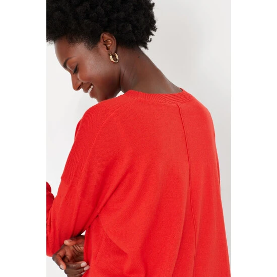 Joules Red Juniper Star Pointelle Jumper 6 Joules Red Juniper Star Pointelle Jumper - Image 4