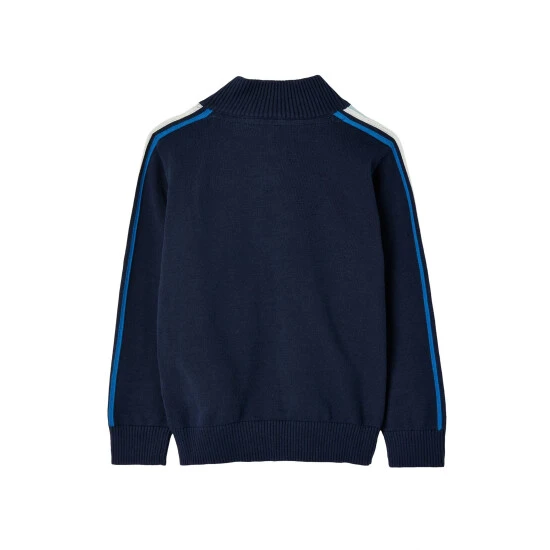 Joules Blue Ackwell 1/4th Zip Funnel Neck Jumper 4 Joules Blue Ackwell 1/4th Zip Funnel Neck Jumper - Image 2