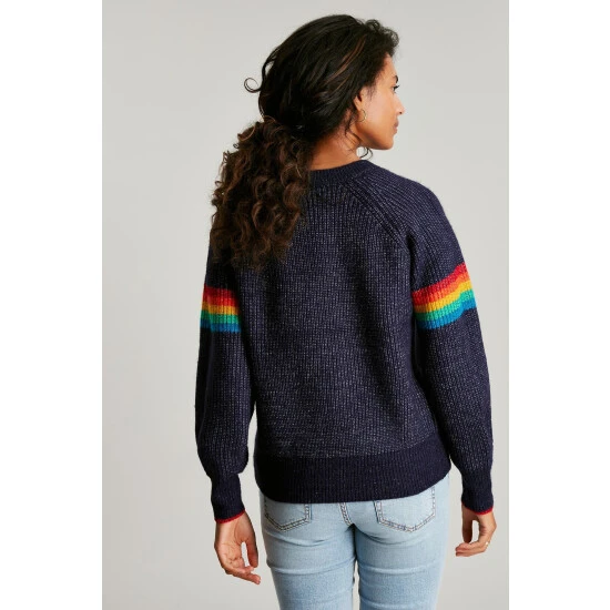 Joules Blue Anna Balloon Sleeve Jumper 4 Joules Blue Anna Balloon Sleeve Jumper - Image 2