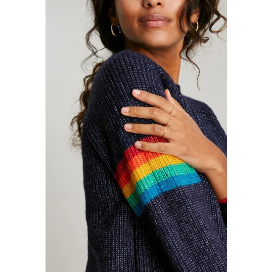 Joules Blue Anna Balloon Sleeve Jumper 6 Joules Blue Anna Balloon Sleeve Jumper - Image 4