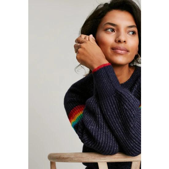 Joules Blue Anna Balloon Sleeve Jumper 7 Joules Blue Anna Balloon Sleeve Jumper - Image 5