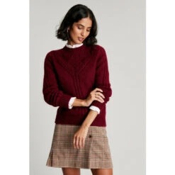 Joules Red Isabella Chunky Pointelle Jumper