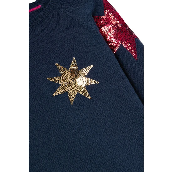 Joules Blue Miranda Intarsia Jumper 6 Joules Blue Miranda Intarsia Jumper - Image 4