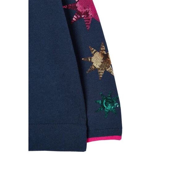 Joules Blue Miranda Intarsia Jumper 7 Joules Blue Miranda Intarsia Jumper - Image 5