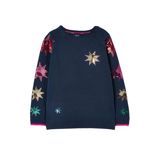 Joules Blue Miranda Intarsia Jumper 8 Joules Blue Miranda Intarsia Jumper - Image 6