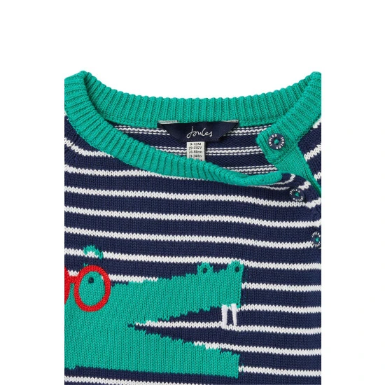 Joules Blue Winnie Intarsia Jumper 5 Joules Blue Winnie Intarsia Jumper - Image 3