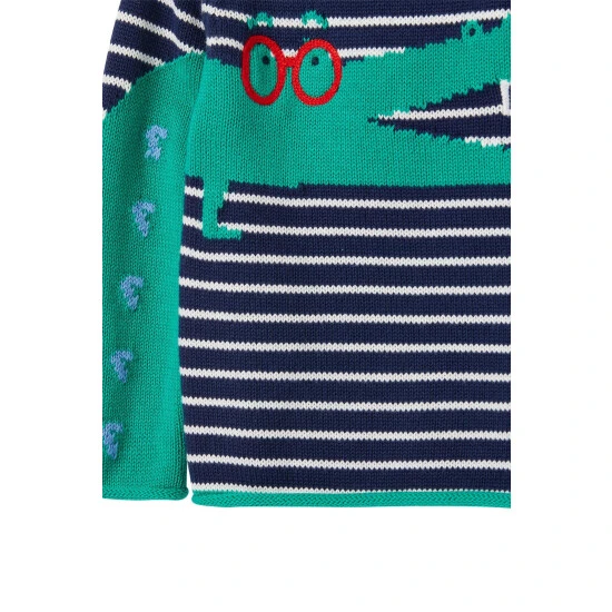 Joules Blue Winnie Intarsia Jumper 7 Joules Blue Winnie Intarsia Jumper - Image 5