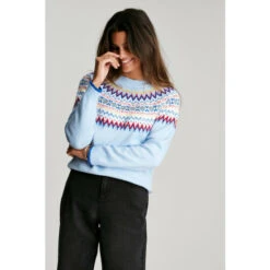 Joules Blue Andrea Fairisle Pattern Jumper