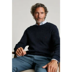 Joules Blue Pennan Textured Crew Neck Jumper Knit With Twisted Yarns 12 Joules Blue Pennan Textured Crew Neck Jumper Knit With Twisted Yarns -Joules Shop unnamed file 1751