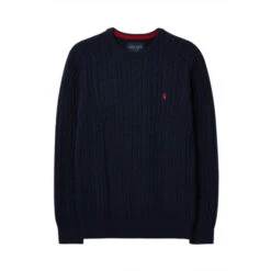 Joules Blue Glendale Fine Knit Cable Crew Neck Jumper 16 Joules Blue Glendale Fine Knit Cable Crew Neck Jumper -Joules Shop unnamed file 1763