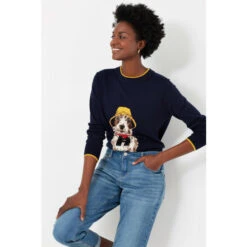 Joules Blue Mariella Intarsia Jumper -Joules Shop unnamed file 1798