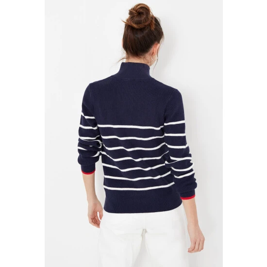 Joules Blue Portmore Quarter Zip Jumper 4 Joules Blue Portmore Quarter Zip Jumper - Image 2