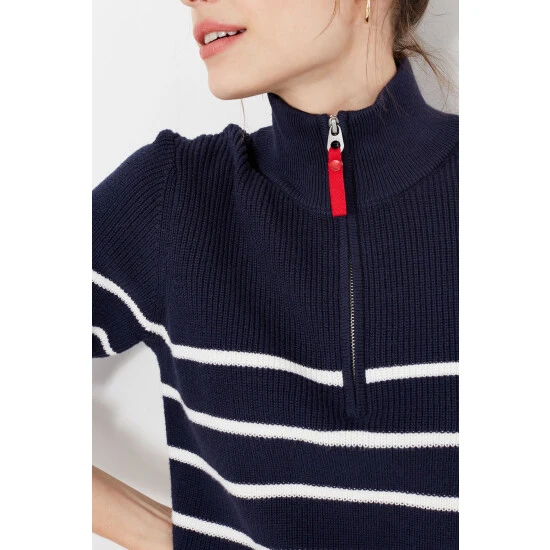 Joules Blue Portmore Quarter Zip Jumper 7 Joules Blue Portmore Quarter Zip Jumper - Image 5