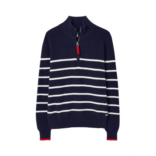 Joules Blue Portmore Quarter Zip Jumper 9 Joules Blue Portmore Quarter Zip Jumper - Image 7