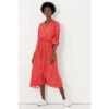 Joules Red Josie Frill Elasticated Waist Dress -Joules Shop unnamed file 1919