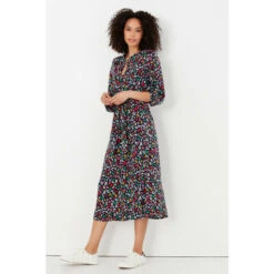 Joules Blue Zoey Frill Neck Long Shirt Dress -Joules Shop unnamed file 1932