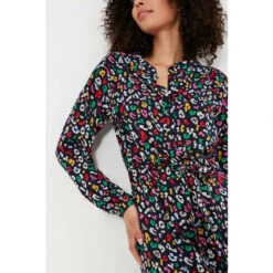 Joules Blue Zoey Frill Neck Long Shirt Dress -Joules Shop unnamed file 1934