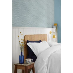 Joules Haze Blue Honeycomb Bee Haze Blue A4 Sample