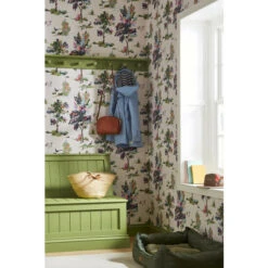 Joules Dawn Grey Woodland Scene Wallpaper