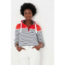 Joules Red Saunton Funnel Neck Sweatshirt