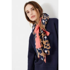 Joules Animal River Lightweight Woven Retangle Printed Scarf