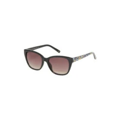 Joules Black Cat Eye Sunglasses With Floral Print Temples