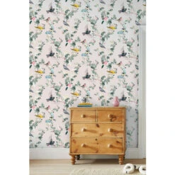 Joules Antique Creme Handford Garden Birds Wallpaper