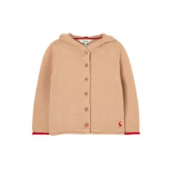 Joules Alby Brown Festive Character Hooded Cardigan