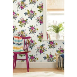 Joules Creme Floral Wallpaper
