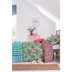 Joules Green Rainbow Stripe Throw -Joules Shop unnamed file 7399