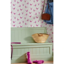 Joules Truly Pink Flirty Pheasants Truly Pink A4 Sample